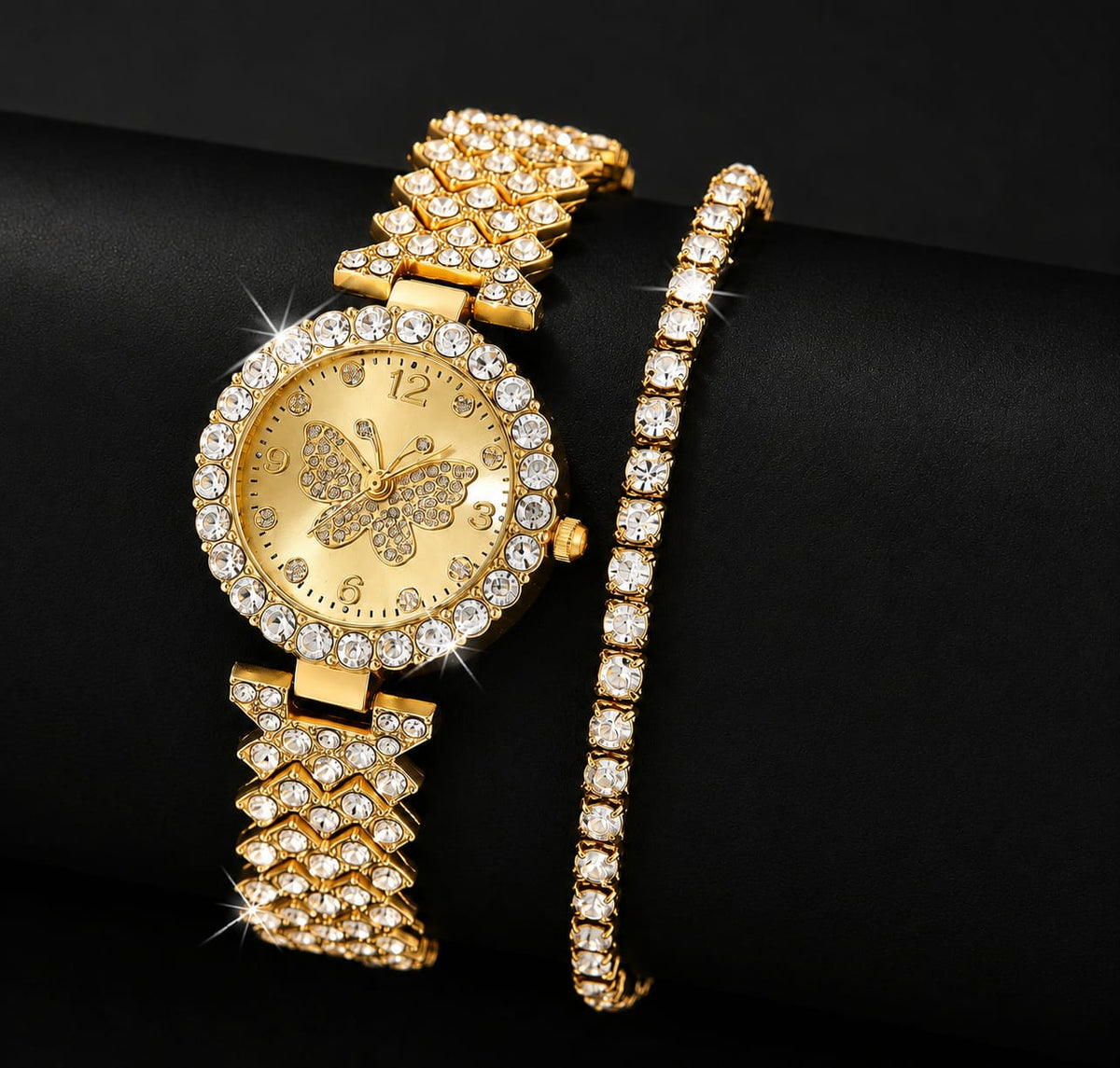 Women’s Butterfly Watch & Bracelet Set