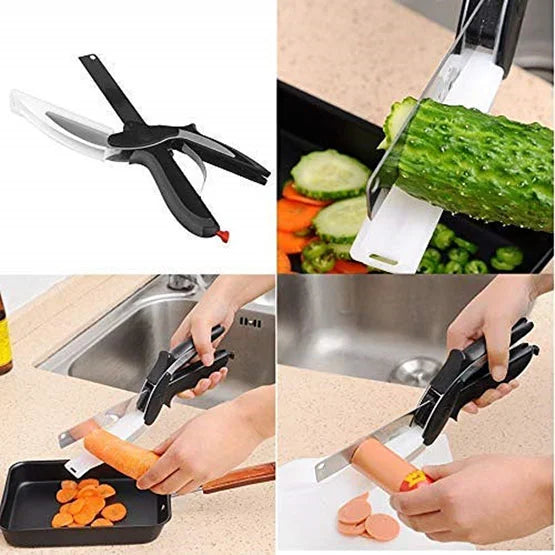 Clever Cutter 2-in-1 Food Chopper & Cutting Board Scissors