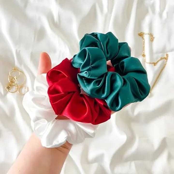 Premium Silk Scrunchies – Pack of